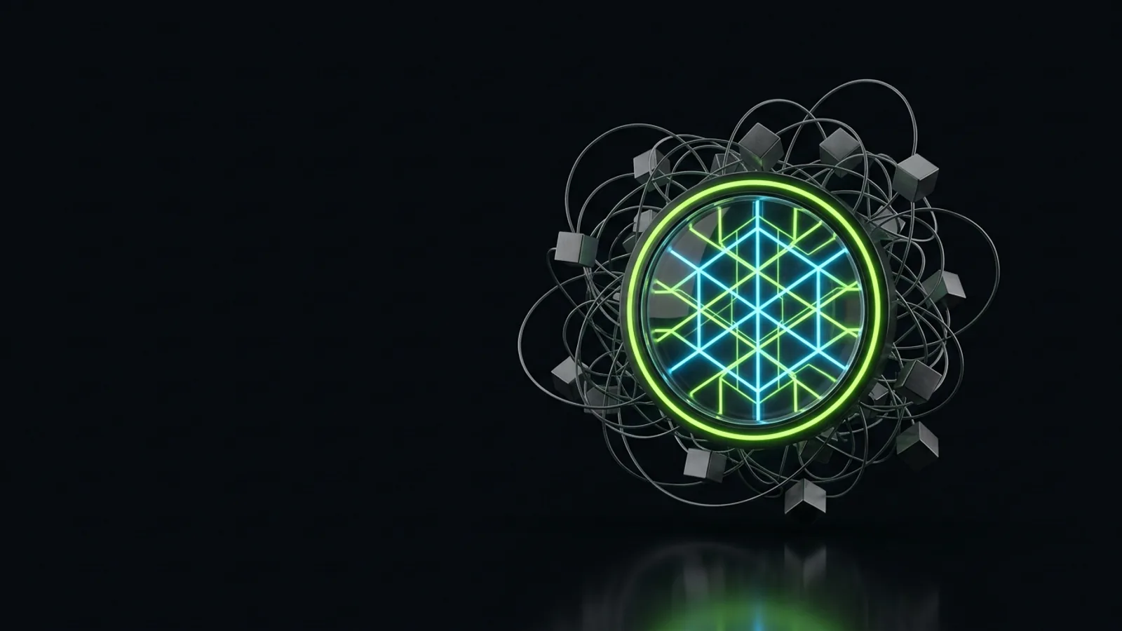 A magnifying lens inspecting a network of connected marketing channels on a dark background, representing an owner auditing their digital agency